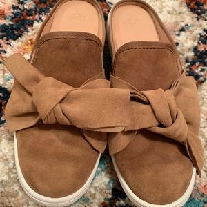 UGG bow suede slip ons